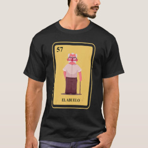 Camiseta Vovô Tradicional de Cartão de Bingo El Abuelo Mexi