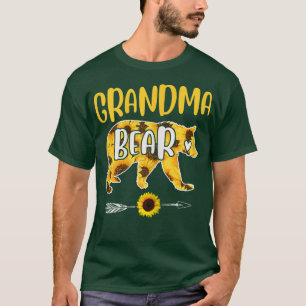 Camiseta Vovó Ursa Girassol Mãe Pai Família