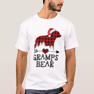 Camiseta Vovô Ursa Natal Pajama Xadrez Vermelha Fama Buffa