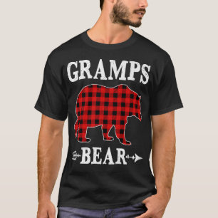 Camiseta Vovô Ursa Natal Pajama Xadrez Vermelha Fama Buffal