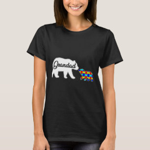 Camiseta Vovô Urso Autismo Consciência Amor Família Suporte