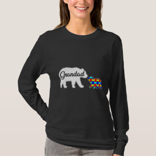Camiseta Vovô Urso Autismo Consciência Amor Família Suporte