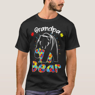Camiseta Vovô Urso Autismo Consciência Autismo Amor Familia
