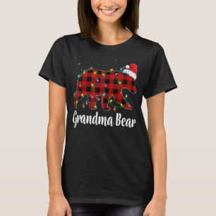 Camiseta Vovó Urso Buffalo Xadrez Vermelha Correspondente F