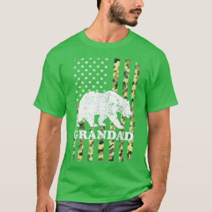 Camiseta Vovô Urso Camuflagem de Caminho Camuflagem Estados