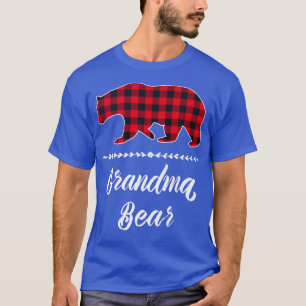 Camiseta Vovó Urso Vermelho Buffalo Cheque Xadrez Diversão 