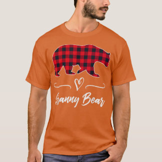 Camiseta Vovó Urso Vermelho Buffalo Cheque Xadrez Divertido