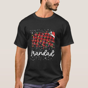 Camiseta Vovô Urso Vermelho Xadrez Natal Pajama Feliz Natal