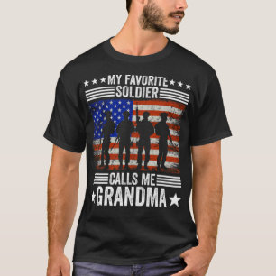Camiseta Vovó Veterano Vovó Soldier Vovó Armado Militar