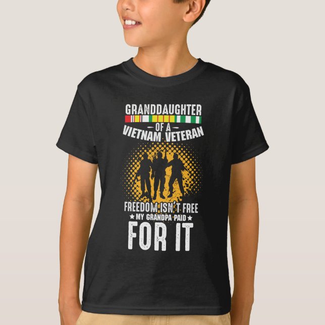 Camiseta Vovô Vietnamita Avô Soldier neta (Frente)