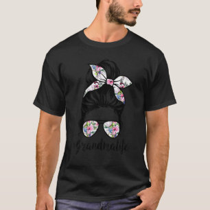 Camiseta Vovó Viva Cabelo Mensageiro Roupa Mulher Floral Mã