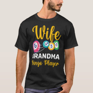 Camiseta Vovô Vovó Bingo Player Bingo Caller Lottery Nan