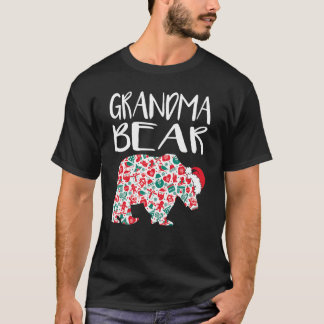 Camiseta Vovó Vovó de Natal Ornando Santa Hat Família