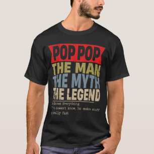 Camiseta Vovô vovô o homem o mito a lenda retrô dia dos pai
