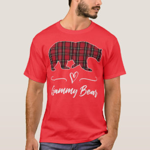 Camiseta Vovó Vovô Red Tartan Xadrez Diversão Cardíaca Vovô