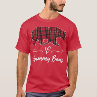 Camiseta Vovó Vovô Red Tartan Xadrez Diversão Cardíaca Vovô