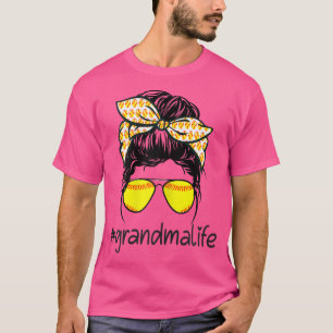 Camiseta Vovó Vovó Vida Baseball Softball Mensagem Bun Pl