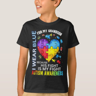 Camiseta Vovô Vovó, Visto Azul Para Meu Avô Autismo