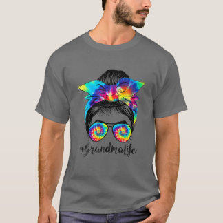 Camiseta Vovó Vovó Viva Cabelo Mensageiro Tie Dye Mulheres