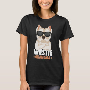 Camiseta Vovó Westie Terrier Branco de West Highland Canino