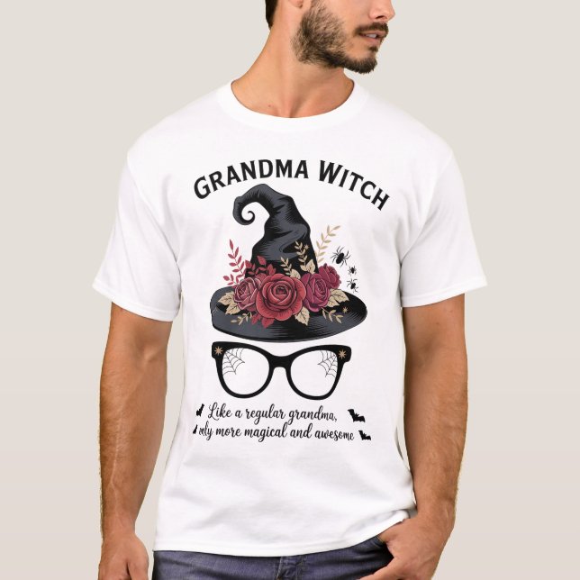 Camiseta Vovó Witchy do Halloween (Frente)