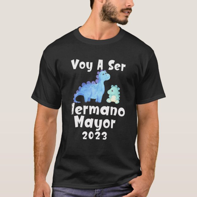 Camiseta Voy A Ser Hermano Mayor 2023 Anuncio De Embarazo D (Frente)