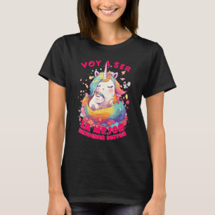 Camiseta Voy a Ser la Mejor Hermana Mayor Anuncio del Bebé,