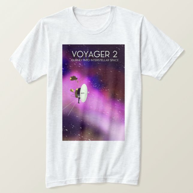 Camiseta Voyager 2 - Jornada para o espaço interestelar (Frente do Design)