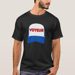 Camiseta Voyeur - design engraçado de boné de camionista pa