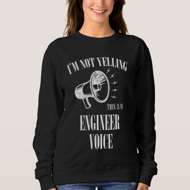 Camiseta Voz do engenheiro Não Gritando Engraçado (Frente)