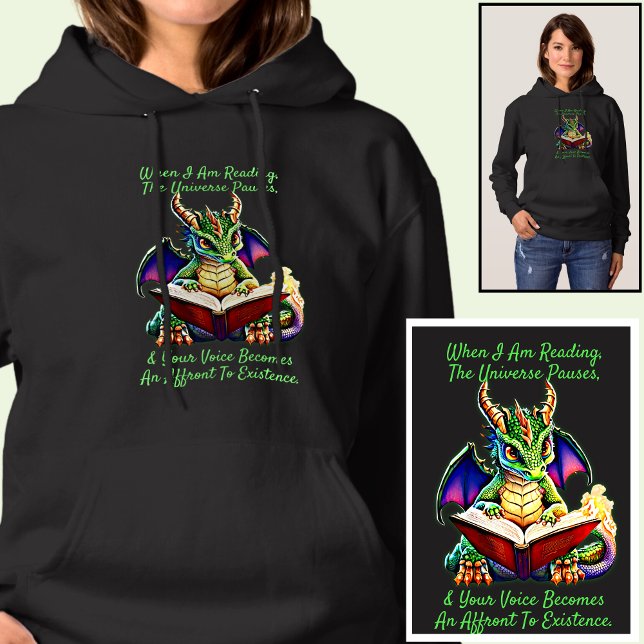 Camiseta Voz do Livro de Leitura do Dragão Roxo Verde (Criador carregado)