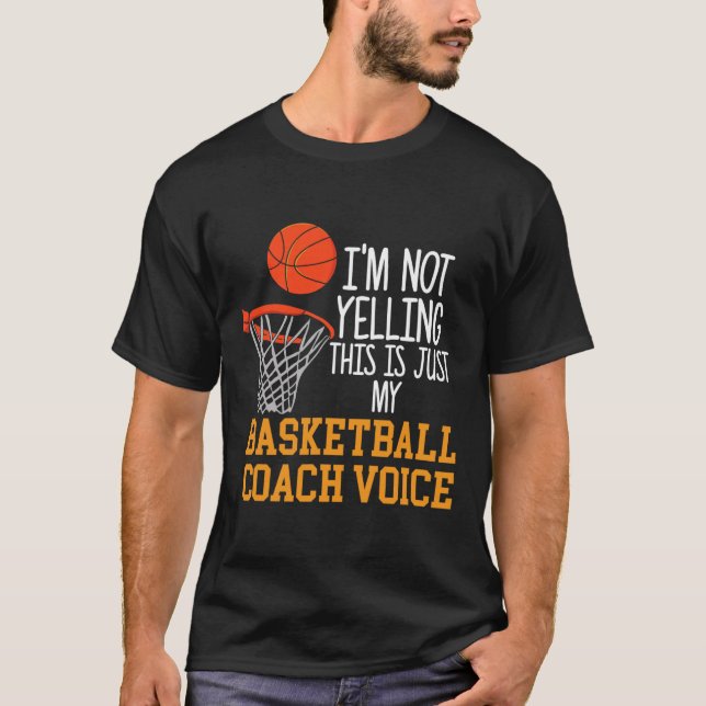 Camiseta Voz do treinador de basquetebol (Frente)