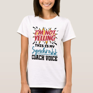 Camiseta Voz do treinador de natação sincronizada