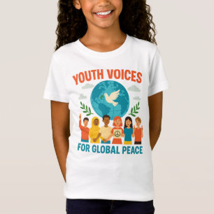 Camiseta "Vozes da Juventude para a Paz Global" -