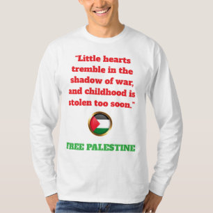 Camiseta Vozes da Palestina - Crimes Humanitários para Just