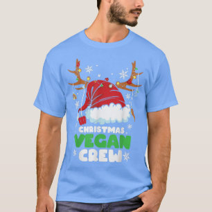 Camiseta Vozes de Natal Vegan Crew Vegetarian Reindeer Sa