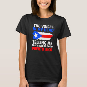 Camiseta vozes na cabeça dizendo Porto Rico porto-riquenho