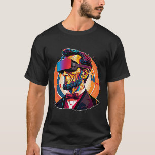 Camiseta Vr Headset Abraham Lincoln Video Game Virtual Real