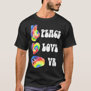 Camiseta Vr Virtual Reality Gaming Pc Peace Love Vr R