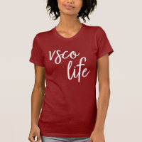 VSCO Life, Simples, Casual, Branco sobre Borgonha