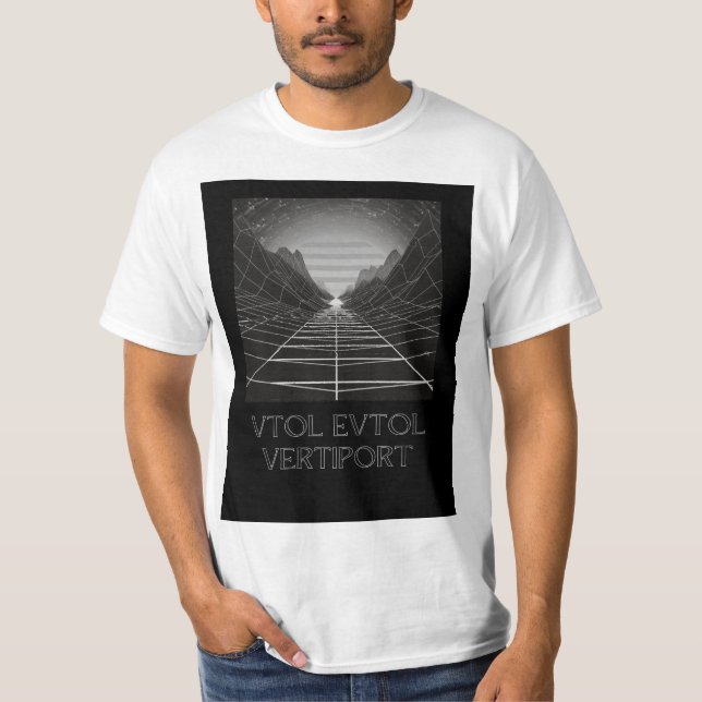 CAMISETA VTOL VTOL VERTIPORT B&W LINHAS (Frente)