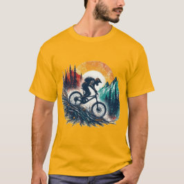 Camiseta VTT Vintage en Montagne – Design Rétro Cyclisme