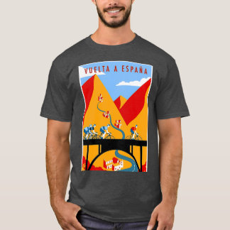 Camiseta VUELTA A ESPANA Vintage Bicicleta Impressão