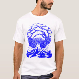 Camiseta Vulcão - Azul