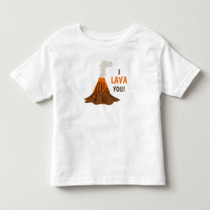 Camiseta Vulção Engraçado com Lava Eu Te Amo