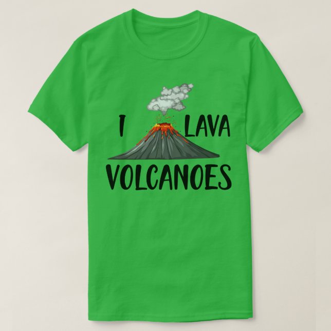Camiseta vulcões de lava do vulcão I (Frente do Design)