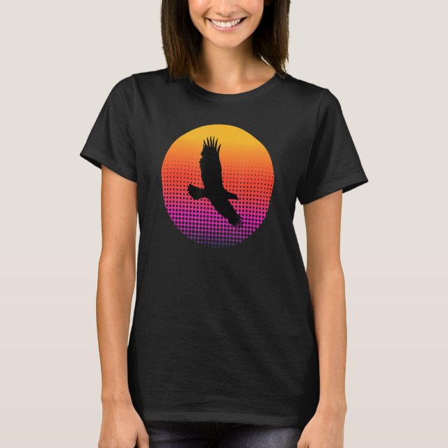 Camiseta Vulture Eagle Bird Flying in the Sky at Sunset Ani (Frente)