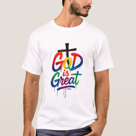 Camiseta Vushii Deus é Grande Gráfico 