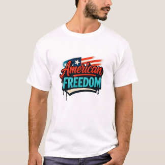 Camiseta Vushii Liberdade Americana Gráfica