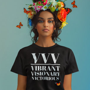 Camiseta VVV- Vibrante, Visionário, Vitorioso